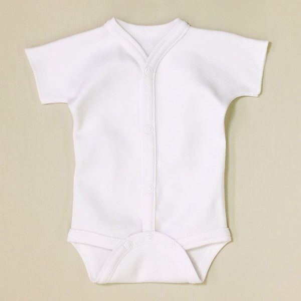 Itty Bitty Baby Snap Front Bodysuit - White (6-9 Months, 17-22lbs)