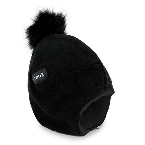 Stonz Baby Fleece Hat - Black (0-6 Months)