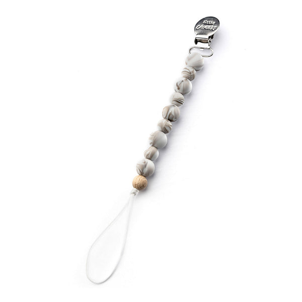 Little Cheeks Classic Pacifier Clip - Warm Marble