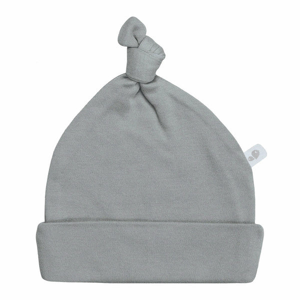 Perlimpinpin Bamboo Knotted Hat - Pebble (6-9 Months)