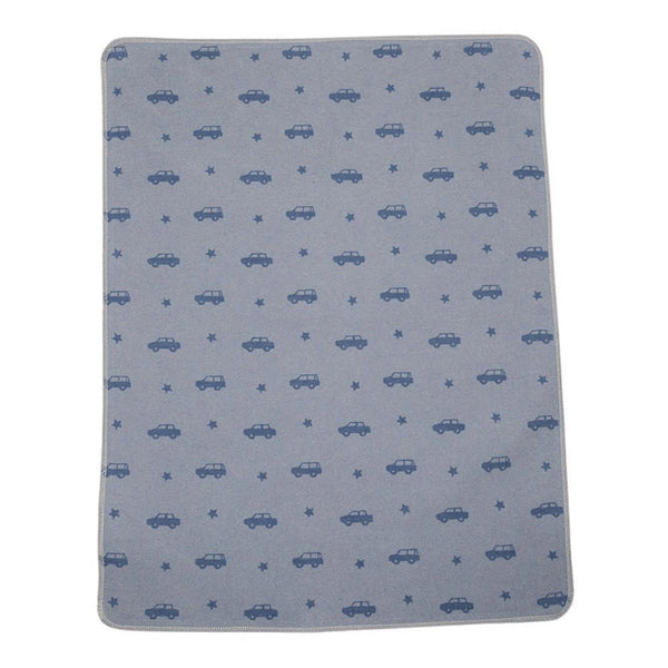 David Fussenegger JUWEL Baby Blanket - Blue Cars Allover