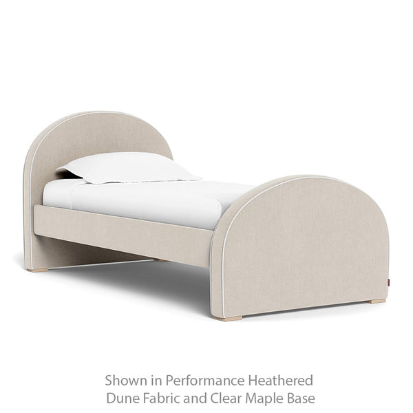 Monte Twin Luna Bed with Arched Footboard in Performance Fabrics