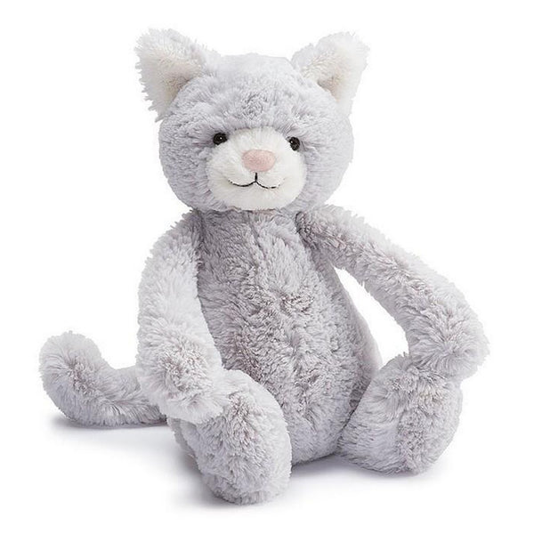 Jellycat Bashful Plush Toy - Grey Kitten (Medium, 12 inch)