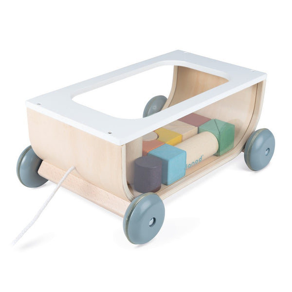 Janod Sweet Cocoon Cart with Blocks