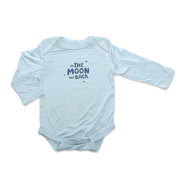 SilkBerry Baby Bamboo Long Sleeved Onesie - To The Moon and Back (3-6 Months)