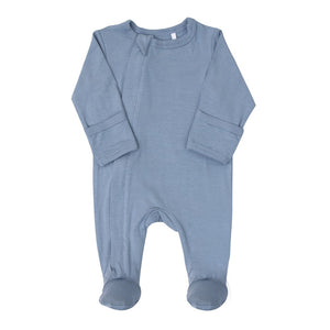 Coccoli Tencel Modal Zippered Footie Sleeper Steel Blue Newborn (6-7 lbs) Core
