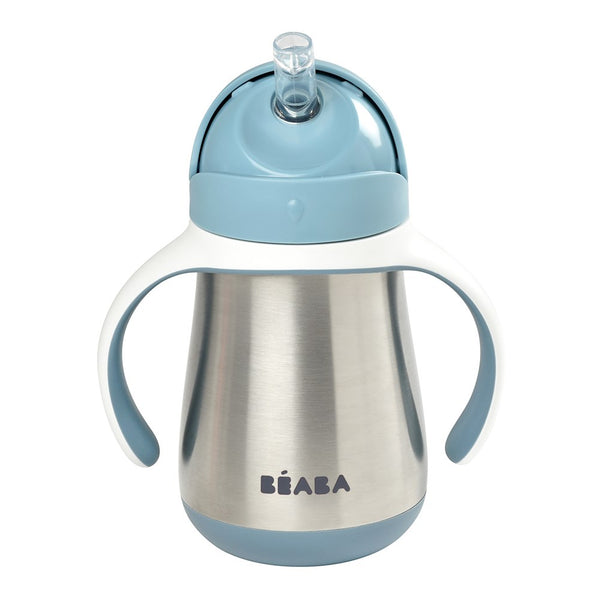 Beaba Stainless Steel 8.5oz Straw Sippy Cup - Rain