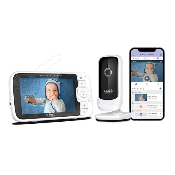 Hubble Connected Nursery Pal Link Premium with 5 inch Smart Baby Monitor