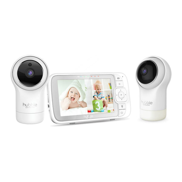 Hubble Connected Nursery View Pro Twin with 5 inch Video Baby Monitor