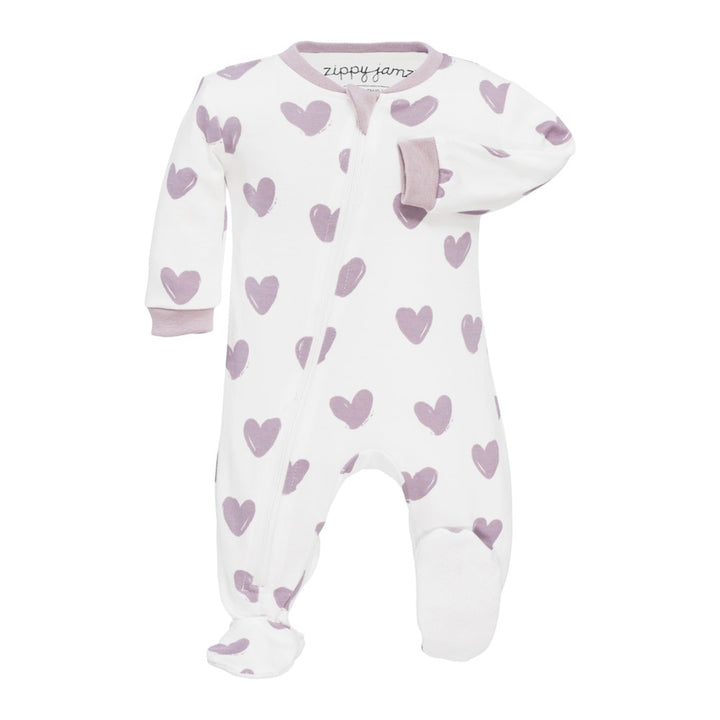 ZippyJamz Organic Cotton Footed Sleeper - Stole My Heart (6-9 Months)