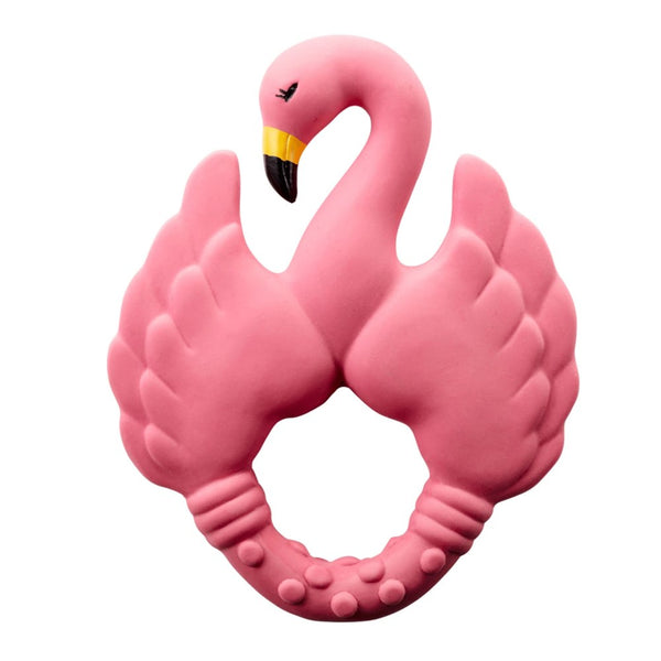 Natruba Natural Rubber Teether - Flamingo Pink