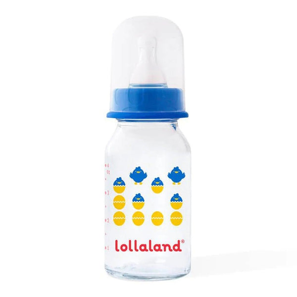 Lollaland Glass Baby Bottle - Brave Blue (4oz)