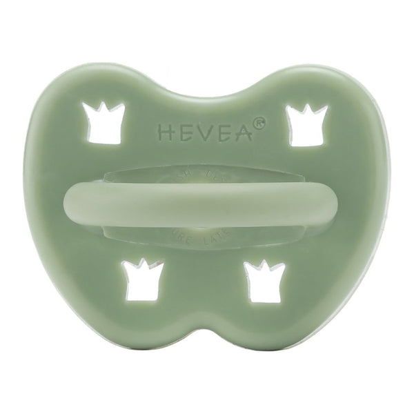 Hevea Natural Rubber Round Pacifier - Moss Green (3-36 Months)