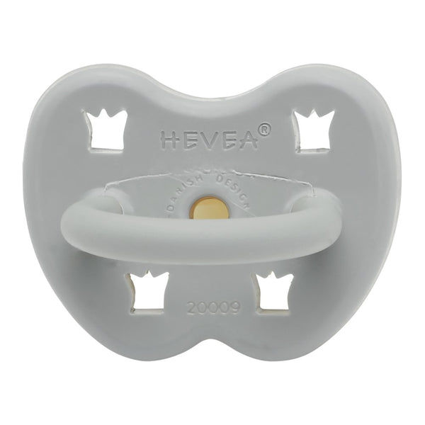 Hevea Natural Rubber Round Pacifier - Gorgeous Grey (3-36 Months)