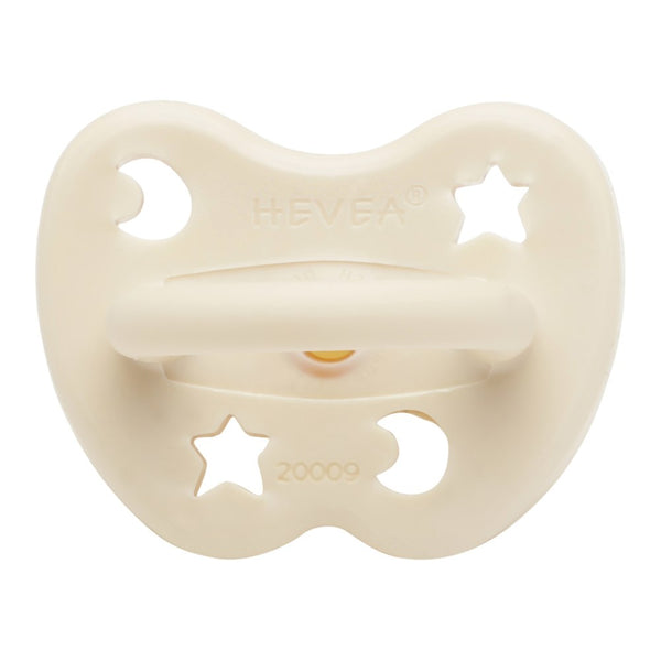 Hevea Natural Rubber Round Pacifier - Milky White (0-3 Months)