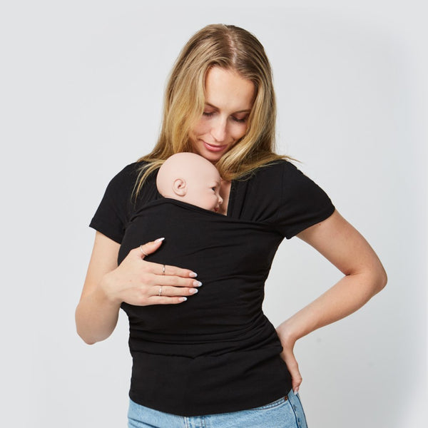 Umana Skin to Skin Baby Wearing T-Shirt for MOM - Black (Small)