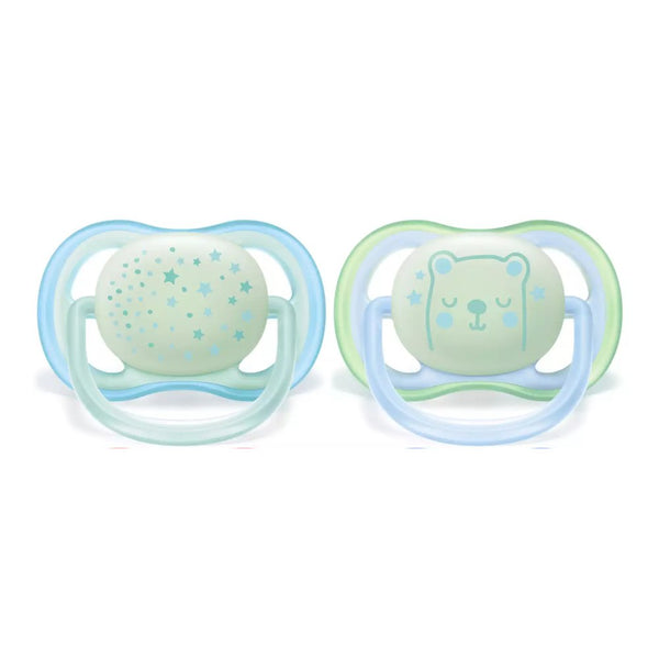 Avent Ultra Air Night Pacifiers - Blue (0-6 Months)