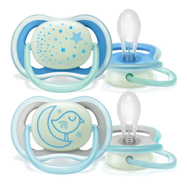 Avent Ultra Air Night Pacifiers - Blue (6-18 Months)