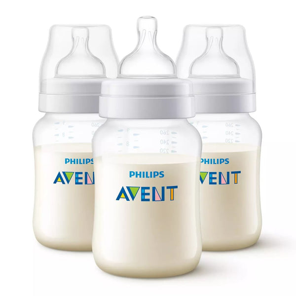 Avent 3-Pack Anti-Colic Baby Bottles Set with AirFree Vent - 9oz
