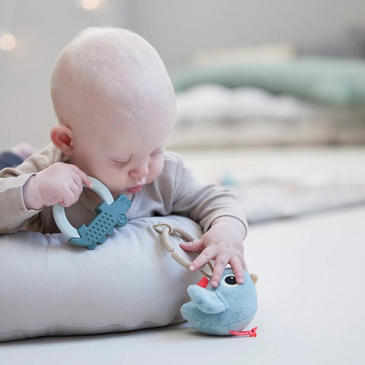 Done By Deer Raffi Cozy Lounger with Activity Arch - Sand