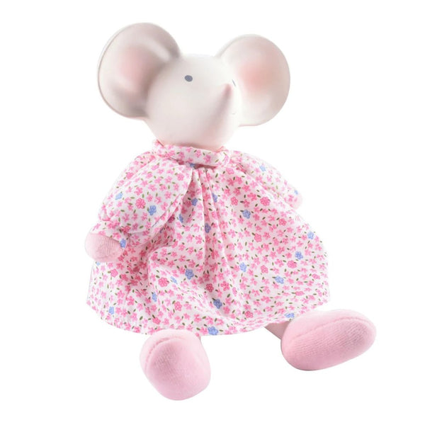 Tikiri Plush Toy with Natural Rubber Head - Meiya the Mouse (9.8 inch)
