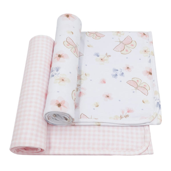 Living Textiles 2-Pack Cotton Jersey Swaddles - Fly Away
