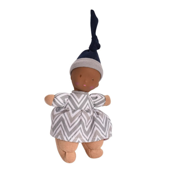 Tikiri Bonikka Collection Precious Baby Plush Doll - Chevron Grey (7 inch)