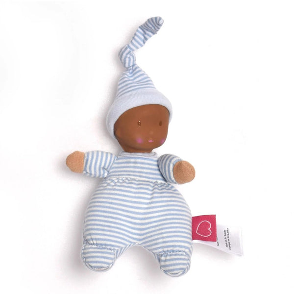 Tikiri Bonikka Collection Precious Baby Plush Doll - Blue Stripe (7 inch)