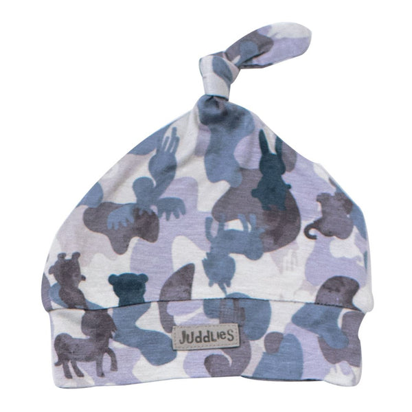 Juddlies Camoose Collection Bamboo Hat - Blue (0-4 Months) (78786) (Open Box)