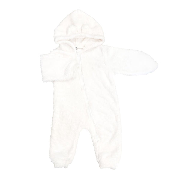 Belan.J Fuzzy Fleece Hooded Jumpsuit - Polar Bear (3-6 Months)