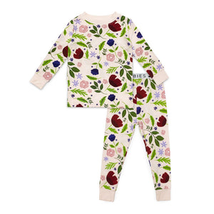 Bougie Babies 2-Piece Bamboo Pyjama Set Once and Floral 2 Years