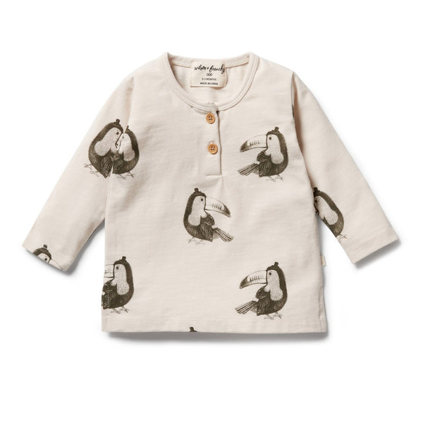 Wilson+Frenchy Organic Cotton Long-Sleeved Top - Tommy Toucan (12-18 Months, 10-12 Kg)