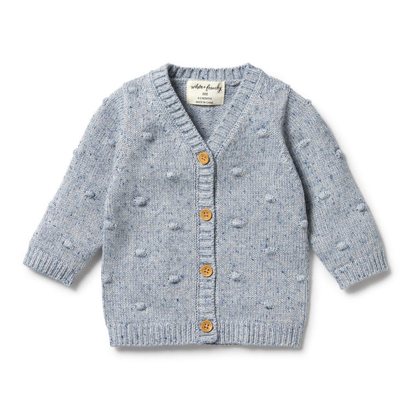 Wilson+Frenchy Knitted Button Cardigan - Sky (3-6 Months, 6-8 Kg)