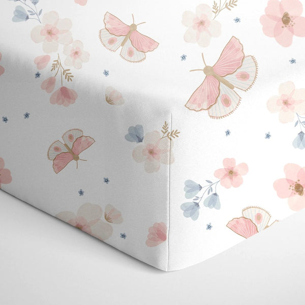 Living Textiles Cotton Jersey Fitted Crib Sheet - Fly Away