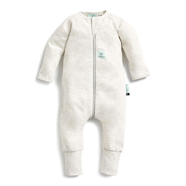 ErgoPouch Organic Cotton 0.2 ToG Long Sleeve Romper - Grey Marle (3-6 Months)