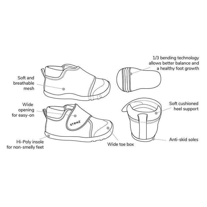 Stonz Cruiser Walking Shoes - Dune (12-18 Months)