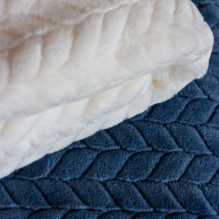 Juddlies Jacquard Flannel Baby Blanket - Cream