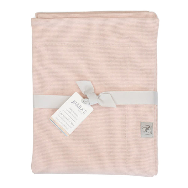 Juddlies Mini Waffle Collection Baby Blanket - Pink Clay