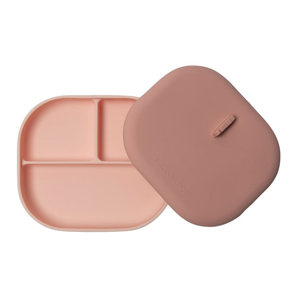 Loulou Lollipop Born To Be Wild Collection Silicone Divided Plate - Blush Pink