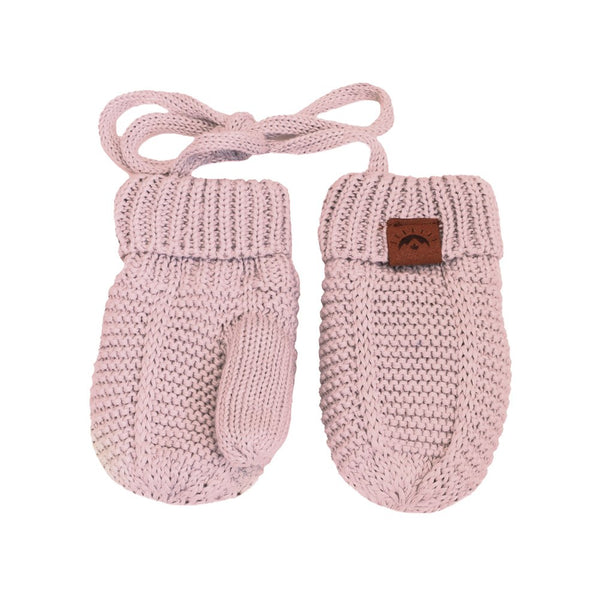 Calikids Cotton Knit Baby Mittens - Rose (9-18 Months)