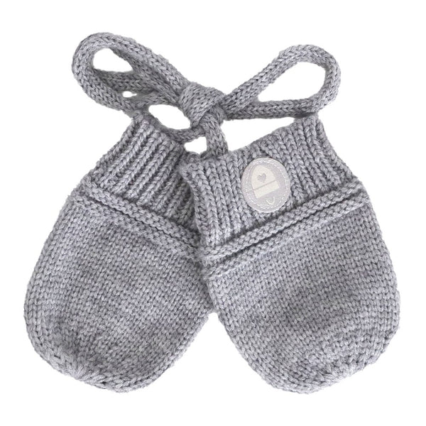Calikids Knit My First Mittens - Grey (Newborn, 0-6 Months)