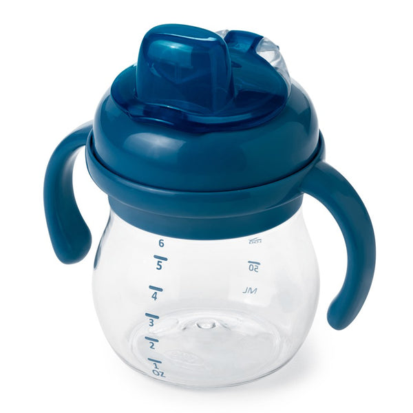 OXO Tot Transitions Soft Spout Sippy Cup with Removable Handles - Navy (6 oz)