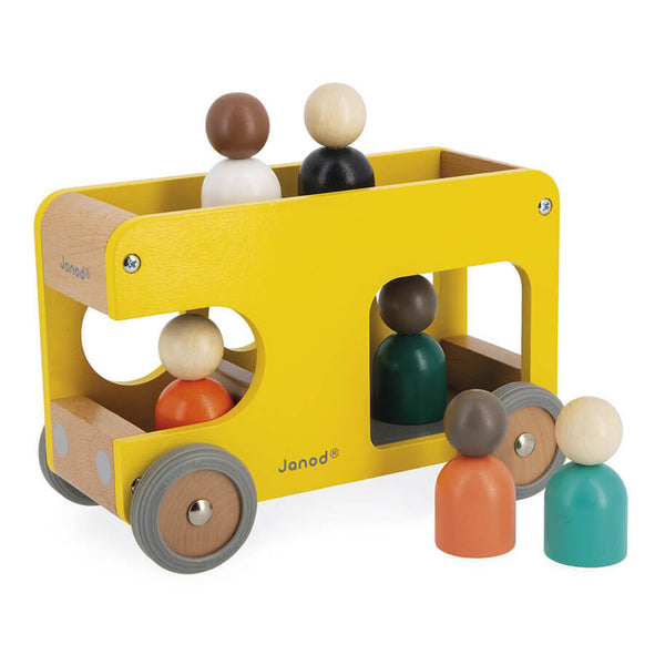 Janod Bolid School Bus Wooden Toy
