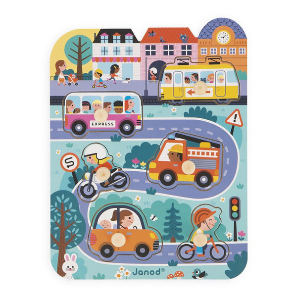 Janod 6-Piece Wood Puzzle Toy - In the City