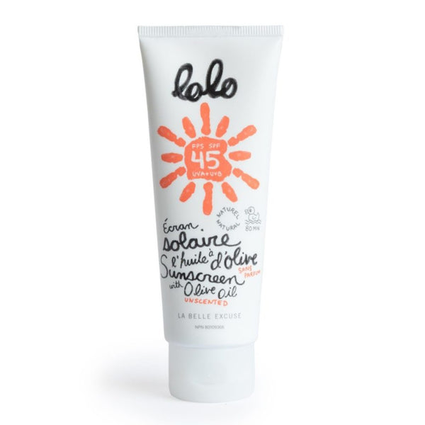 LOLO Olive Oil with Zinc Oxide Fragrance-Free Sunscreen (75g)