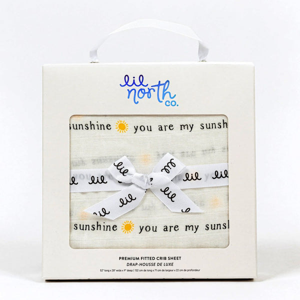 Lil North Bamboo and Cotton Blend Muslin Crib Sheet - You are my Sunshine
