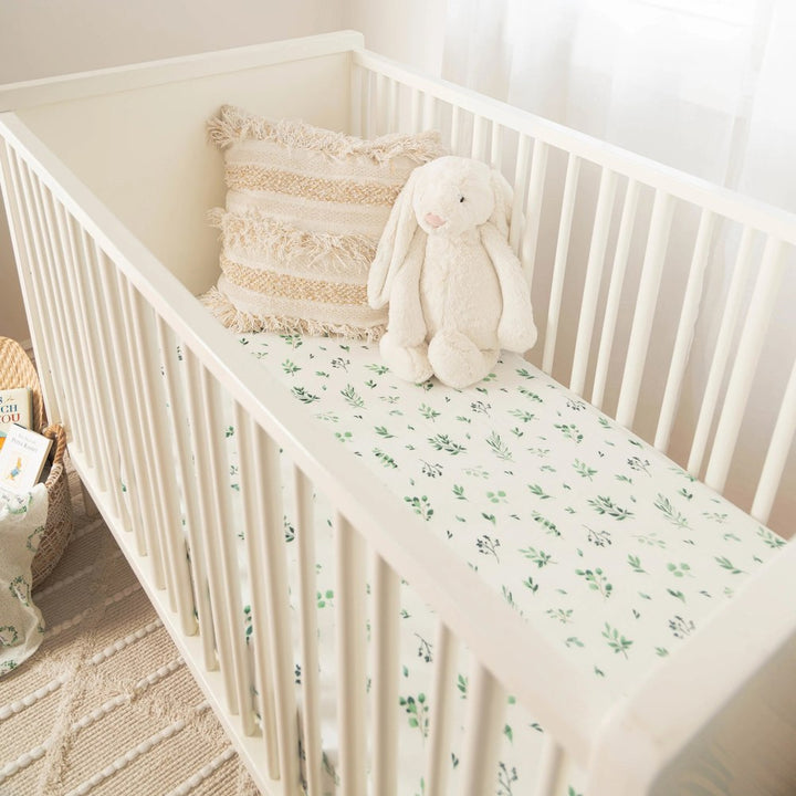 Lil North Bamboo and Cotton Blend Muslin Crib Sheet Watercolour