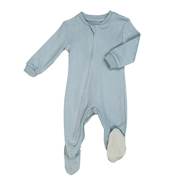 Zippy Jamz Organic Cotton Footed Sleeper - Into You Blue (Newborn)
