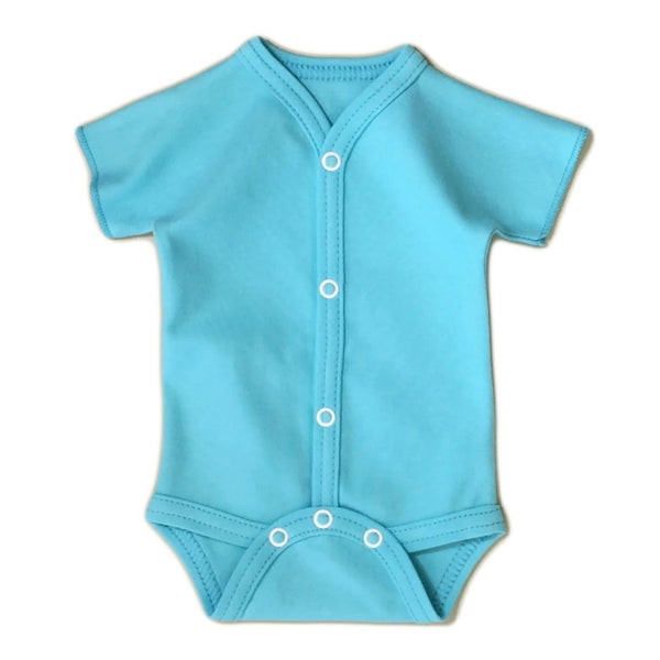 Itty Bitty Baby Snap Front Bodysuit - Turquoise (0-1 Months, 5-8 lbs)