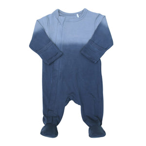 Coccoli Tencel Modal Zippered Footie Sleeper Blue Ombre Newborn (6-7 lbs) Core